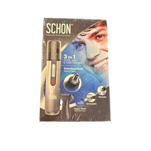 SCHON Stainless Steel Rechargeable Nose, Ear, Eyebrow, Facial Hair trimmer NIB